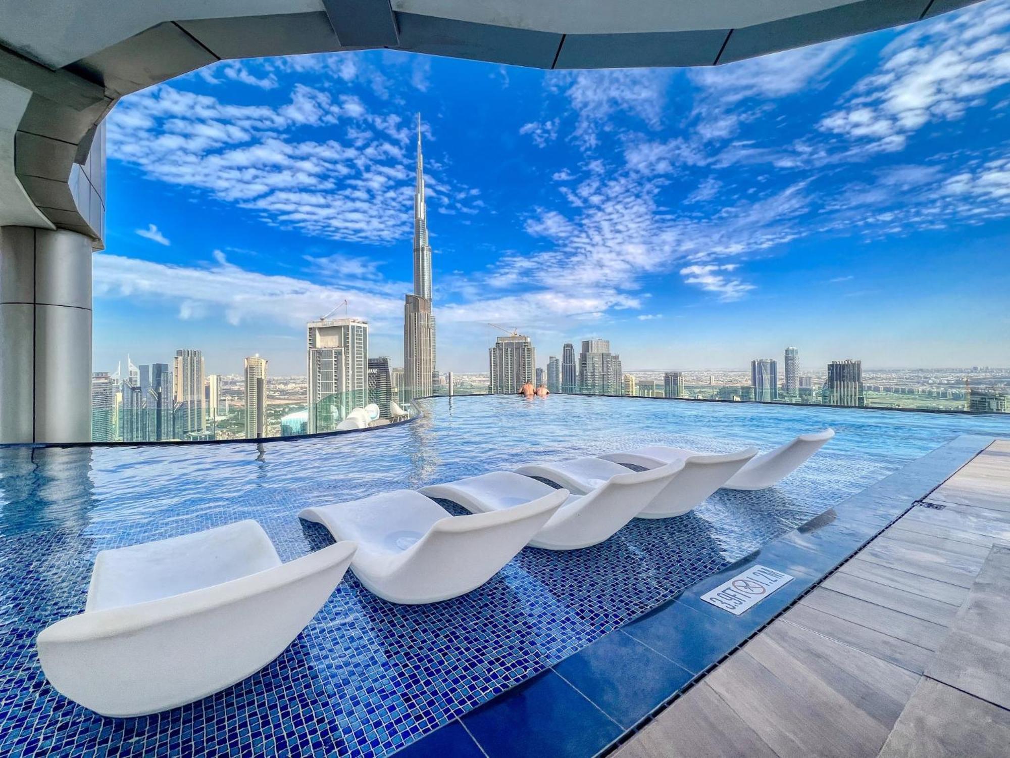 Highest Infinity Pool In Downtown Dubai Apartment Bagian luar foto
